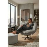 AVYNA Aurora™ Premium 360° Döner Mekanizmalı Berjer Tekli Koltuk | Modern Lounge Tasarım - Gri