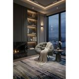 Avyna Babi Tekli Berjer | Armut Koltuk Minderli Metal Sandalye | Keten Kumaş Salon Koltuğu