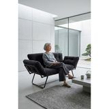 AVYNA Comfort & Luxury Katlanır Yataklı Ikili Kanepe | Mekanizmalı Çekyat Koltuk | Ithal Kumaş - Füme