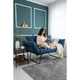 AVYNA Italy Style Premium Katlanır Yataklı Ikili Kanepe – Modern Mekanizmalı Çekyat Berjer Koltuk - Lacivert