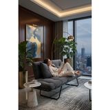 AVYNA Katlanır Yataklı Ikili Kanepe | Mekanizmalı Çekyat Koltuk | Açılır Kollar & Fonksiyonel | New York Tasarım - Füme