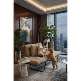 AVYNA Katlanır Yataklı Ikili Kanepe | Mekanizmalı Çekyat Koltuk | Açılır Kollar & Fonksiyonel | New York Tasarım - Krem