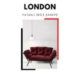 AVYNA London Signature Edition | Yatak Olabilen Mekanizmalı İkili Kanepe | Uzun Ömürlü Koltuk