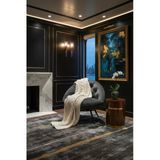 Avyna Lüx Füme Berjer Koltuk 92X92: Modern Tekli Salon Koltuğu - Armut Minderli Metal Sandalye