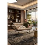 AVYNA Luxe Katlanır Yataklı Kanepe – Mekanizmalı Ikili Çekyat, Premium Konfor, Tay Tüyü Kumaş - Krem
