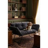 AVYNA Mekanizmalı Yataklı Kanepe | Kolları Açılan Premium Ikili Koltuk | Modern Tasarım | Sırt Destekli ve Ergonomik | Füme