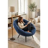 AVYNA Modern Tekli Berjer Koltuk | Şık Dinlenme & Relax Koltuğu – Salon, Ofis ve Yatak Odası Için - Lacivert