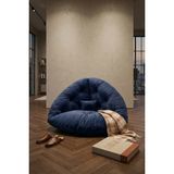 AVYNA Monza™ Premium Relax 2’si 1 Arada Yer Minderi & Armut Koltuk – Baby Face Kumaş, Ergonomik - Lacivert