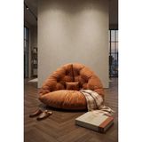 AVYNA Monza™ Premium Relax 2’si 1 Arada Yer Minderi & Armut Koltuk – Ithal Kumaş, Ergonomik Tasarım - Turuncu