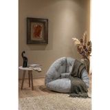 AVYNA Monza™ Premium Relax 2’si 1 Arada Yer Minderi & Armut Koltuk – Tay Tüyü Kumaş, Ergonomik Tasarım - Gri