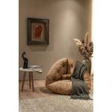 AVYNA Monza™ Premium Relax 2’si 1 Arada Yer Minderi & Armut Koltuk – Tay Tüyü Kumaş, Ergonomik Tasarım - Kahverengi