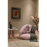 AVYNA Monza™ Premium Relax 2’si 1 Arada Yer Minderi & Armut Koltuk – Tay Tüyü Kumaş, Ergonomik Tasarım - Pembe