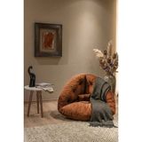 AVYNA Monza™ Premium Relax 2’si 1 Arada Yer Minderi & Armut Koltuk – Tay Tüyü Kumaş, Ergonomik Tasarım - Turuncu