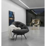 AVYNA Prestige Milano Dream Tekli Berjer | Modern & Lüks Konfor | 92X78X92 cm - Füme