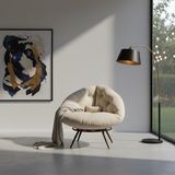 AVYNA Prestige Milano Dream Tekli Berjer | Modern & Lüks Konfor | 92X78X92 cm - Krem