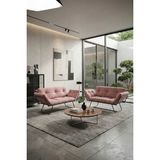 AVYNA Velora™ 2 Adet Katlanır Yataklı Ikili Kanepe Seti | Mekanizmalı Premium Çekyat – Modern & Ergonomik - Pembe