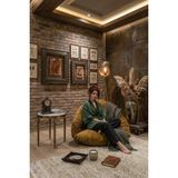 AVYNA Vıonex™ Relax Lounge Koltuk | Tv, Oyun & Playstation Uyumlu Yer Minderi Armut Koltuk - Hardal