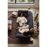 AVYNA Yataklı Ikili Kanepe | Kolları Açılan Koltuk | Modern Tasarım Çekyat | Dinlenme Koltuğu - Füme