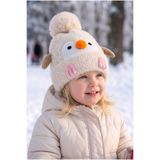 Aware Time 1-4 Yaş Kız Çocuk Figürlü İçi Polarlı Bere