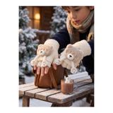 Aware Time 4-8 Yaş Erkek Çocuk Aç Kapa Kesik Angora Tiriko Eldiven