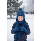 Aware Time 4-8 Yaş Erkek Çocuk İçi Polarlı Atkı Bere Eldiven 3'lü Takım