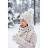 Aware Time 4-8 Yaş Kız Çocuk İçi Polarlı Atkı Bere Eldiven 3'lü Takım