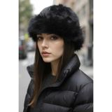 Aware Time Kadın Kürklü Kışlık Peluş Bucket Şapka