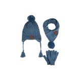 Aware Time Kitti 4-8 Yaş Erkek Çocuk İçi Polarlı Atkı Bere Eldiven 3'lü Takım