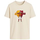 AWE Gala Icardi Fotoğraf Baskılı Unisex Relax Fit (Hafif Bol Kalıp) Tişört/Tshirt -%100 Pamuk - DTF Baskı(0020,Bej,S)