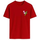 AWE Unisex Relax Fit (Hafif Bol Kalıp) Eğlenceli Karikatür Baskılı%100 Pamuk Tişört/Tshirt (0013,Kırmızı,XXL)