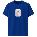 AWE Unisex Relax Fit (Hafif Bol Kalıp) The Bear Baskılı%100 Pamuk Tişört/Tshirt(0004,Sax,XL)