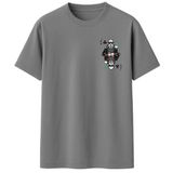 AWE Unisex Relax Fit (Hafif Bol Kalıp) Urban Joker Snoop Dogg Hip-Hop Tarzı Baskılı%100 Pamuk Tişört/Tshirt(0008,Gri,XL)