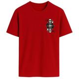 AWE Unisex Relax Fit (Hafif Bol Kalıp) Urban Joker Snoop Dogg Hip-Hop Tarzı Baskılı%100 Pamuk Tişört/Tshirt(0008,Kırmızı,L)