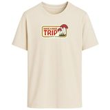 AWE Unisex Relax Fit (Hafif Bol Kalıp) Urban Joker Snoop Dogg Hip-Hop Tarzı Baskılı%100 Pamuk Tişört/Tshirt(0009,Bej,XXL)