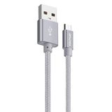 Awei CL-30 Silver 1 mt Metal Örgü USB Hızlı Şarj ve Kablo
