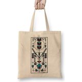 Awesome Native American Tribal Indian Arrows Bez Çanta Uzun Saplı - Açık Bej - 40 X 40
