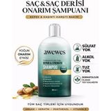 Awewes Saç ve Saç Derisi Onarım Bakım Dökülme ve Kepek Karşıtı 9 Aktifli Parabensiz Tuzsuz Şampuan 400 ML - 400 ml