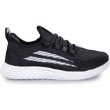 Awidox Rahat, Hafif, Ortopedik, Yazlık, Bağcıklı, Fileli Sneaker Spor Ayakkabı - Siyah - Beyaz