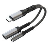 AWINLI USB C - 3,5 mm Kulaklık ve Şarj Aleti Adaptörü, 2'si 1 Arada Aux - USB C Ses Jakı ve PD Hızlı Şarj Adaptörü, iPhone 16 15 Pro Max, Galaxy S24 S23 S22, Piksel, iPad Pro için uygundur