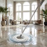 Awıon Titanik Jetspin Döner Başlıklı Mop Sapı ve Mikrofiber Mop Yedeği Takımı (TYT243) - Gri