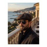 awix Erkek Kaşe Dökümlü 8 Parça Kasket Peaky Blinders Stil Sonbahar ve Kışlık Şapka..