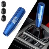 awlbed 1 adet araba vites topuzu, Amerikan bayrağı ağırlıklı vites kolu, metal vites kolu, vites topuzu değiştirme, otomotiv iç parçaları, çoğu otomatik manuel araç için evrensel (mavi)