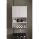 Awox Deniz Modern Banyo Dolabı 2 Kapaklı Raflı – Düzenleyici Çok Amaçlı - Beyaz