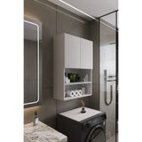 AWOX DENİZ Modern Banyo Dolabı 2 Kapaklı Raflı – Düzenleyici Çok Amaçlı