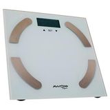 Awox Elegance Elektronik Baskül - Beyaz Cam Malzeme ile Hassas Ölçüm ve LCD Ekran