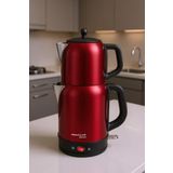 Awox Fresco 2'si 1 Arada Paslanmaz Çelik Çay Makinesi & Su Isıtıcı Kettle