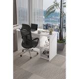 Awox Lina Modern Çalışma Masası 120X60 cm Raflı Bilgisayar Masası Ofis ve Ev Çalışma Masası - 60 X 120 - Beyaz