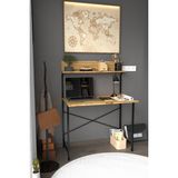 Awox Parla Üstten Raflı Dekoratif Çalışma Masası 50X90 cm - 125x90x51 - Atlantik Çam