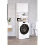 AWOX Plato Çamaşır Makinesi Dolabı 4 Raflı 2 Kapaklı Çamaşır Makinesi Dolabı Banyo Dolabı