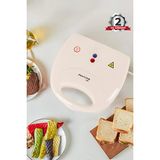 Awox Sole 750 W Mini Tost Makinesi, Seramik Kaplama - Beyaz